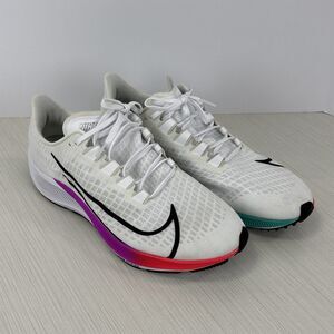Nike Mens Air Zoom Pegasus 37 BQ9646-103 White Running Shoes Sneakers Size 11.5